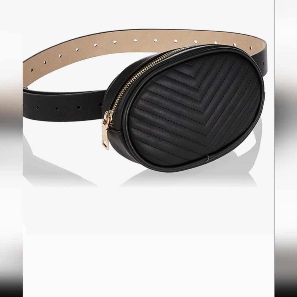 Stylish Black Chevron Belt Bag